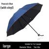 24-Rib Automatic Folding Umbrella: High-End, Large, UV Protection for All Weather