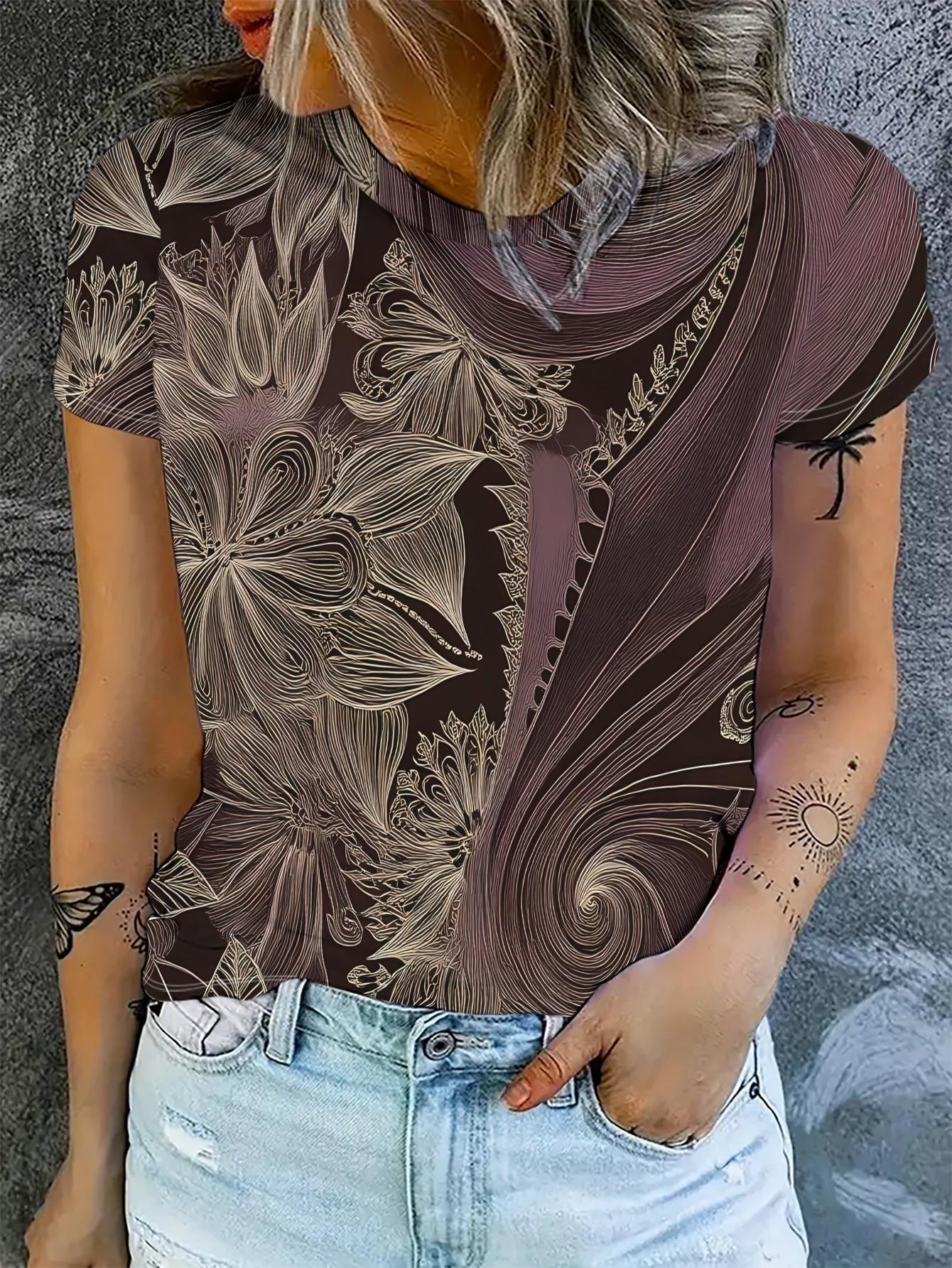 

Women S Short-Sleeve T-Shirt. Dark Base with Purple Pattern. Unique Design. Elegant Style S дубильная кора