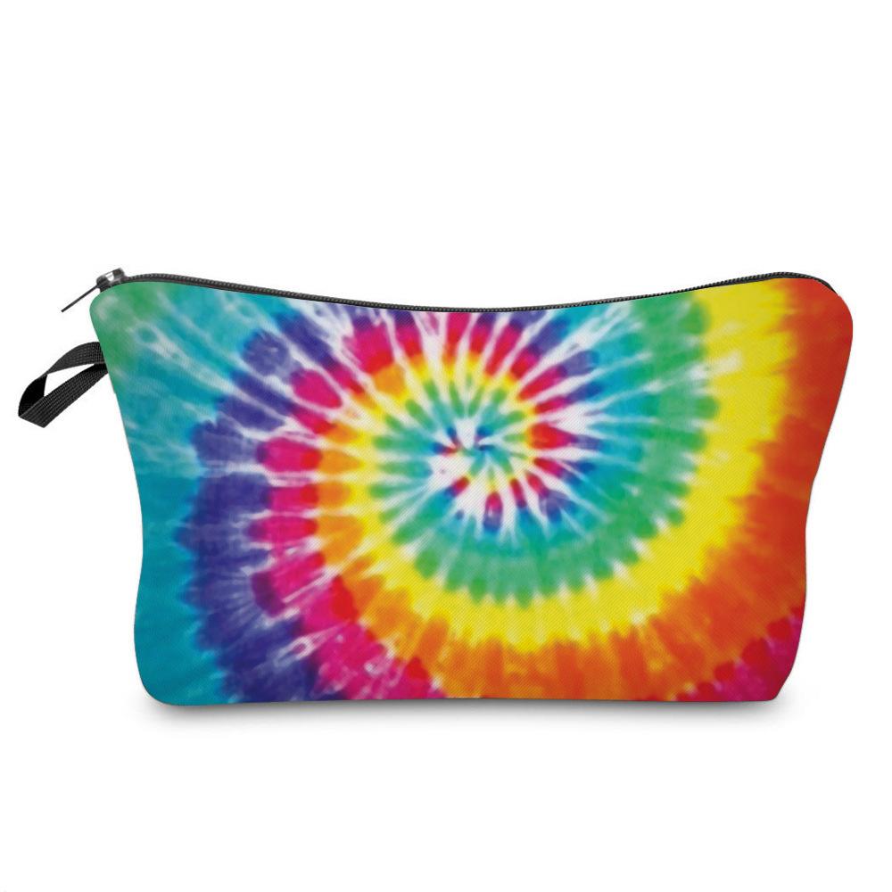 Tie Dumplings Dyed Makeup Bag Multifunctional Pillow Bag Rainbow Pouch Makeup