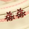 Korean Version New Sweet Color Sweet Small Fresh Flower Zircon Sparkling Diamond Exaggerated Fashion Temperament Earrings