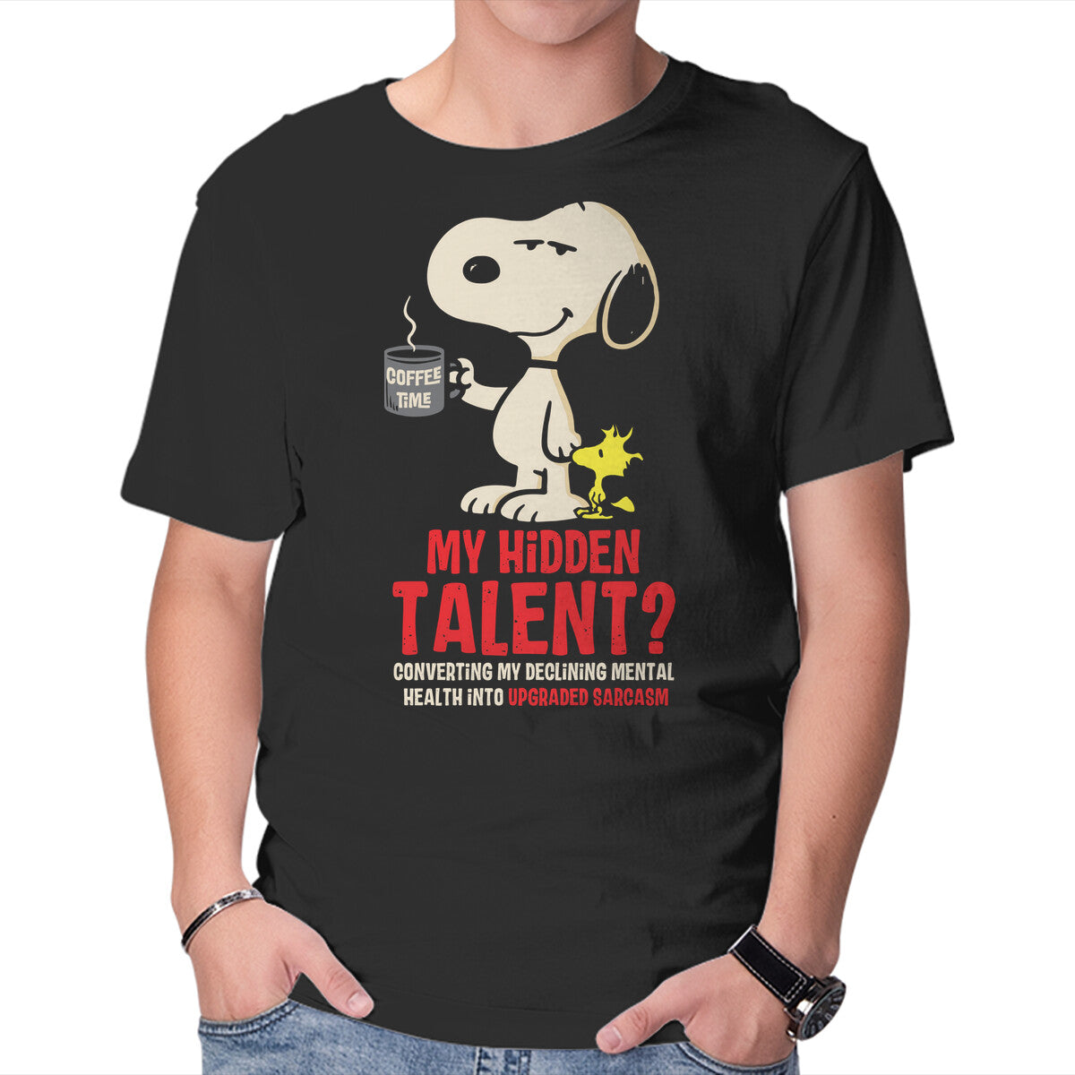 Unisex Crew Neck T-Shirt Upgraded Sarcasm Graphic Short Sleeve Casual Tee M