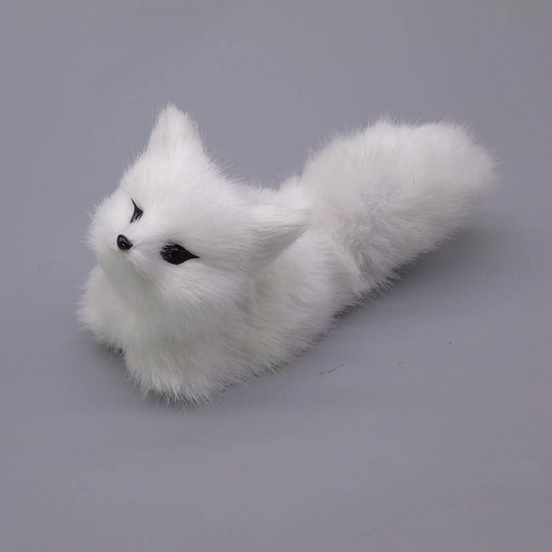 Soft Squatting Mini Plush Simulation Fox Soft Lifelike Plush Stuffed Fox Doll Cute Colorful Animal Figurine Home Decor