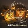 Creative Pop Up Musical Birthday Card Hollow Happy Birthday 3D Birthday Cake Card Paper Message Card Birthday Party