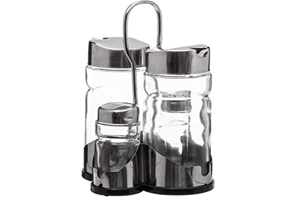 set aceitera vinagrera salero y pimentero