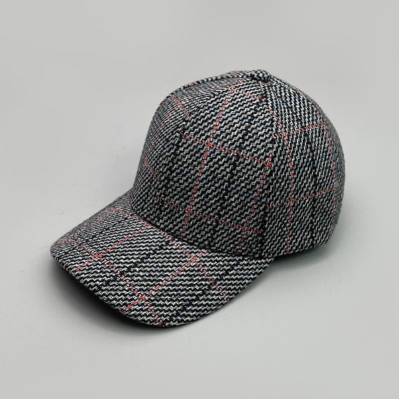 

Versatile Color Block Star Baseball Caps Autumn And Winter New Men Womencotton Fashion Casual British Style Check Warm Colorful 52-60cm
