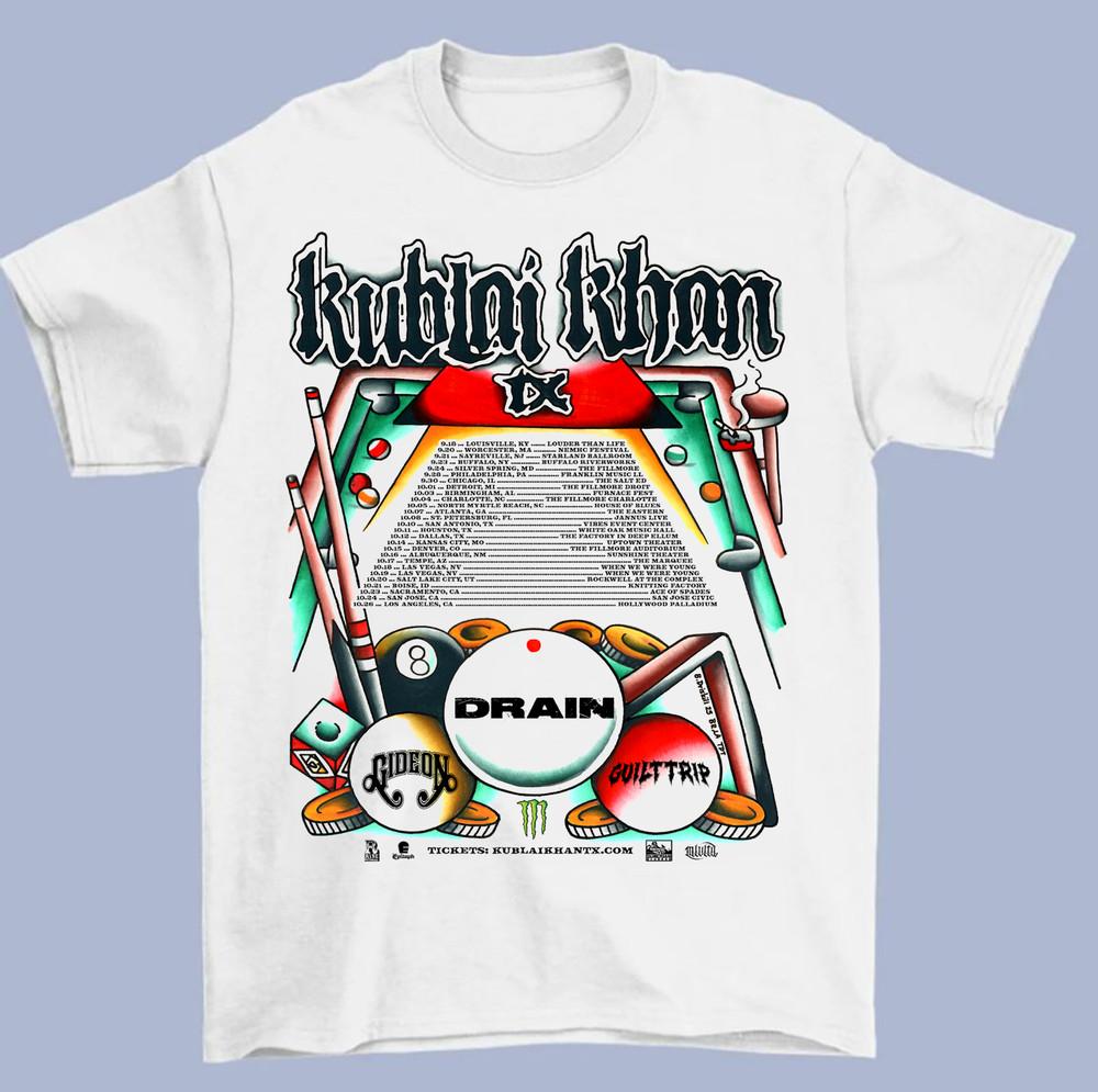 

Kublai Khan TX North America Tour 2025 T SHIRT FULL SIZE S5XL QT633 Unisex T-Shirt XXXXL