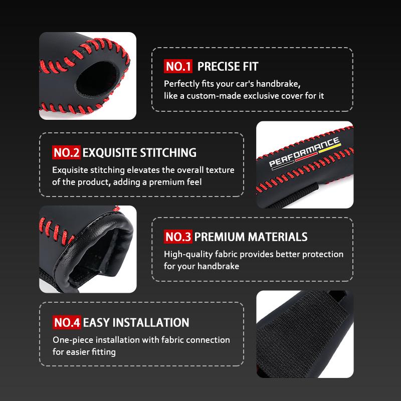 Car Handbrake Cover Hand Sewn Protective Gear Shift Lever Sleeve For BMW M M2 M3 M4 M5 M6 E46 E90 E60 F30 E39 X1 X3 X4 X5 ZX2