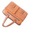 Man Business Briefcase Large Capacity Laptop Bag Handle Bag with Shoulder Strap Light Brown Light Brown Free Size