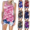 Stylish Women's Ladies Sleeveless Camo Vest Tops With Breathable Fabric For Summer