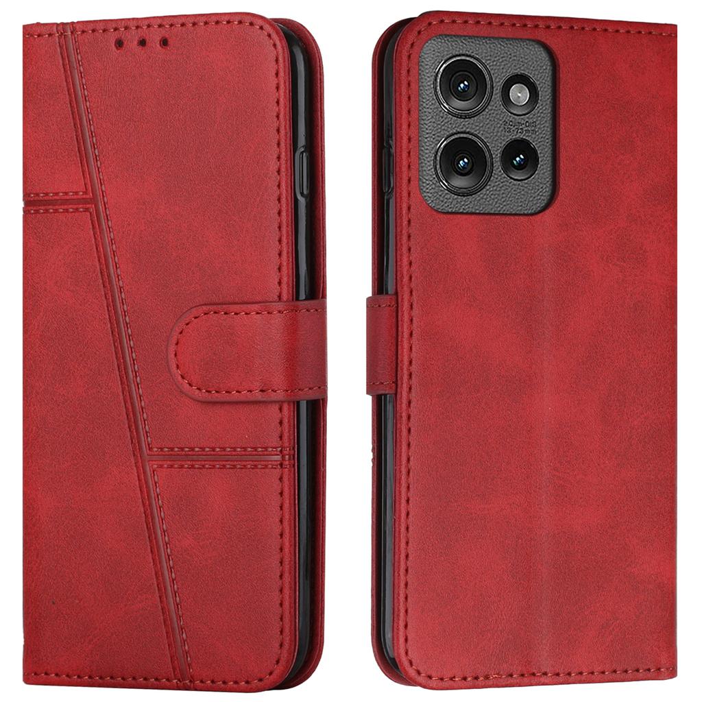 Für Motorola Edge 50 5G Hülle Ständer Flip Schutzhülle aus Leder