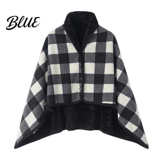 Double-layered Velvet Throw Lightweight Single-Breasted Soft Double-Layered Plaid Super Winter Blanket Thermal Insulation Shawl Nap