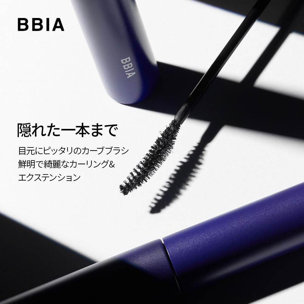 BBIA Never Die Mascara Power Strong Korean Makeup #01 Black, Curl, No-Makeup Look, Smudge-Resistant, Waterproof, Long-Lasting Coating,