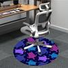 1pc Turtle Pattern Carpet, Round Non Slip Durable Large Size Office Carpet, Suitable for Office