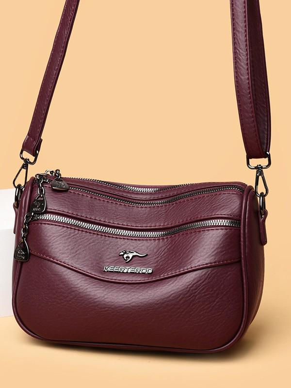 2024 Women's Multi-Layer Soft Texture Shoulder & Crossbody Bag - Large Capacity, High Quality