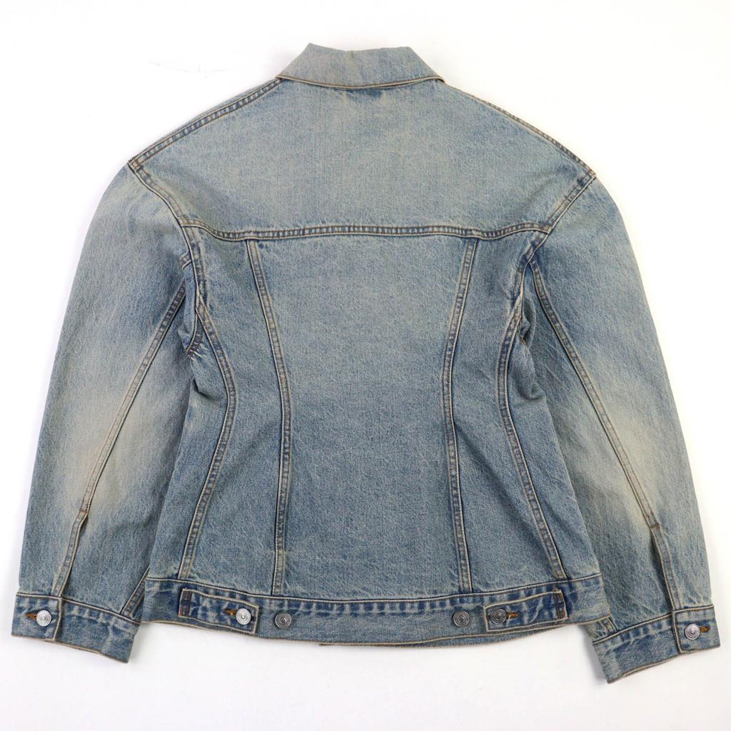 Pristine BALENCIAGA Jacket Hourglass Denim Jacket Cotton 36 773776 Used