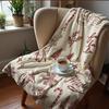 Red Scattered White Daisy Anime Cartoon Flannel Blanket Soft Warm Throw for Bedroom Sofa Car Kids Holiday Gift