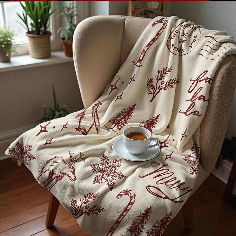 Red Scattered White Daisy Anime Cartoon Flannel Blanket Soft Warm Throw for Bedroom Sofa Car Kids Holiday Gift