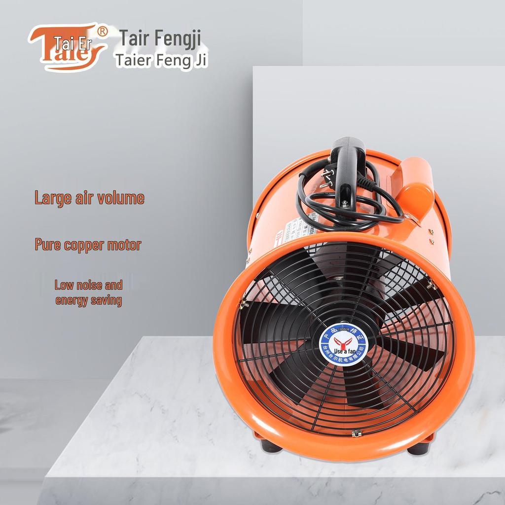 300mm Portable Handheld Axial Exhaust Fan, 36V/220V/110V, Safe for Marine Use