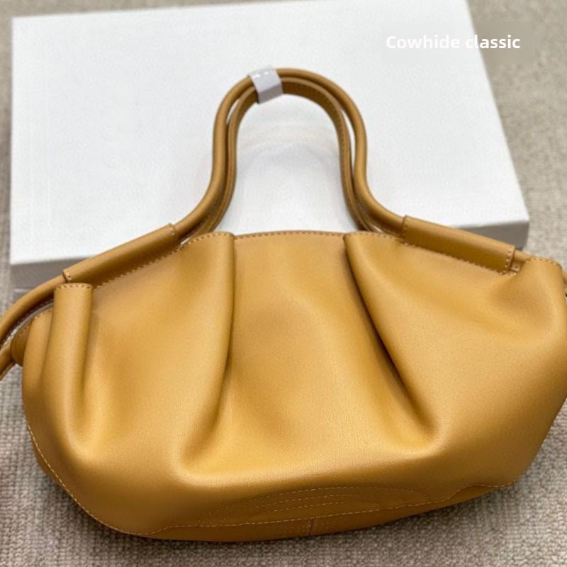 

Luojia 2024 Высококачественная кожаная сумка-тоут для женщин - модный ручной аксессуар для подиума 33*17*11cm with logo жёлтый