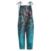 Neuer Sommer Freizeit Blumen Casual Locker Hohe Taille Damen Kuppel Vintage Jumpsuit