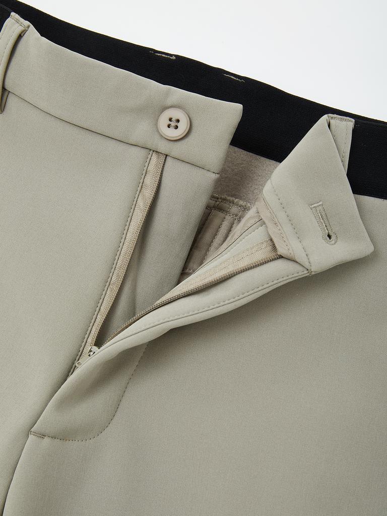 IKALOOK Flap Pocket Elastic Waist Fleece Cargo Pants Dpt108