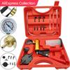 Manual Vacuum Pressure Pump Brake Fluid Drain Kit Vacuum Pistol Pump Tester Kit Portable Durable Aluminum