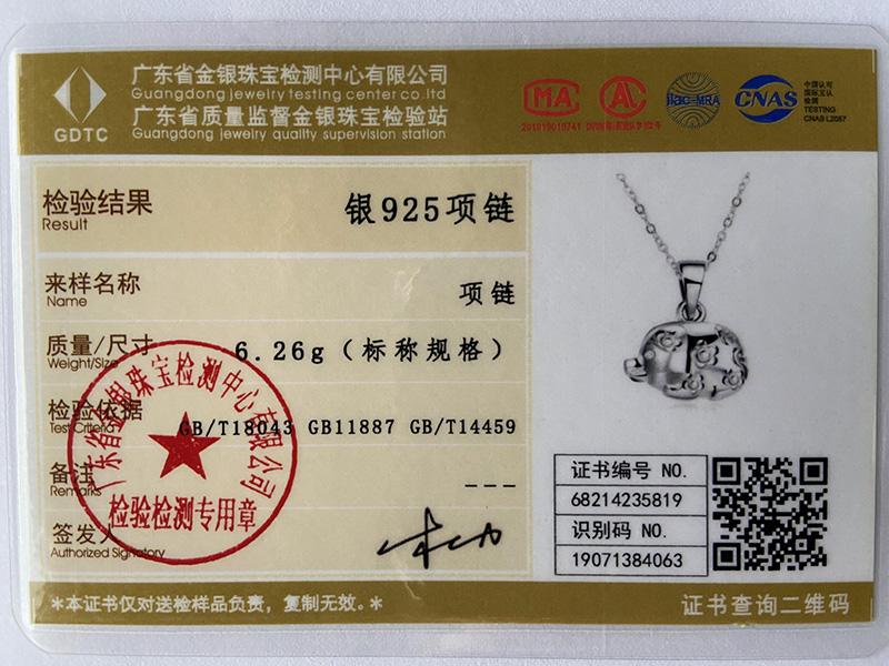 925 Ayar Gümüş Sevimli Domuz Kolye Kolye Takı