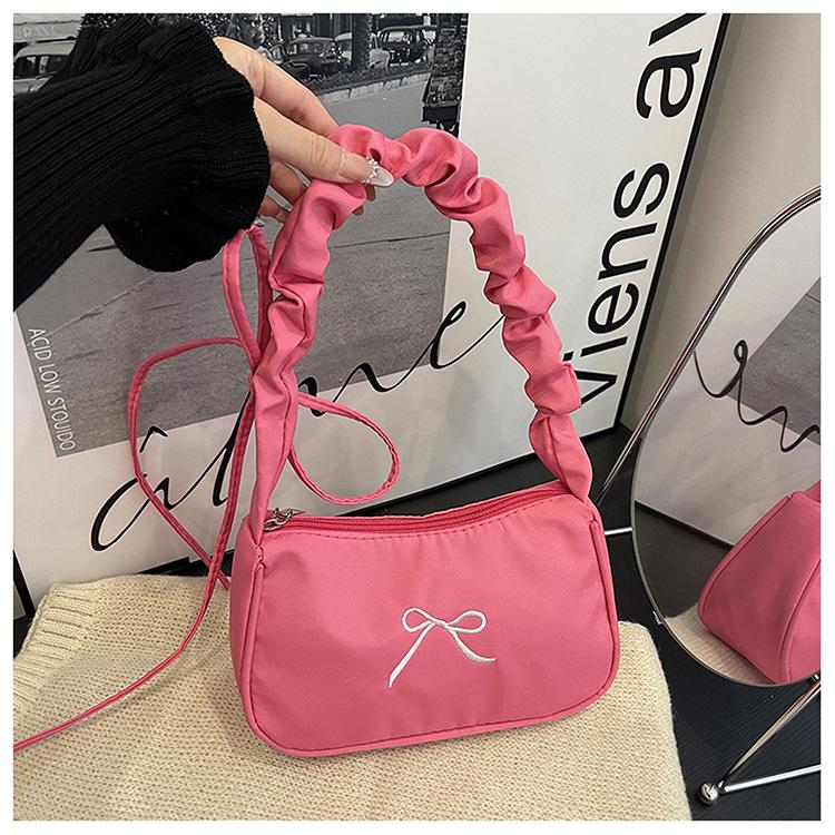 

New Retro Comfortable and Versatile Texture Hobo Bag Women Fashi Shoulder Bags Small Crossbody Evening Bags Unique Design рожевий