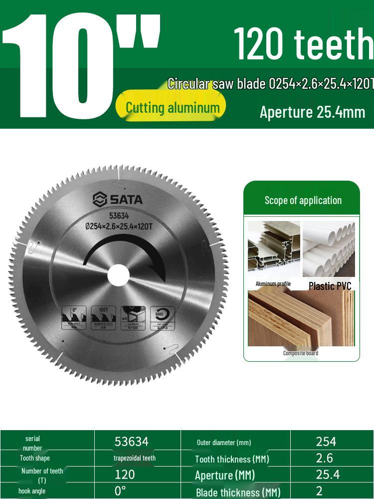 SATA 4/7/9/10 Inch Alloy Saw Blade for Wood & Metal Angle Grinder