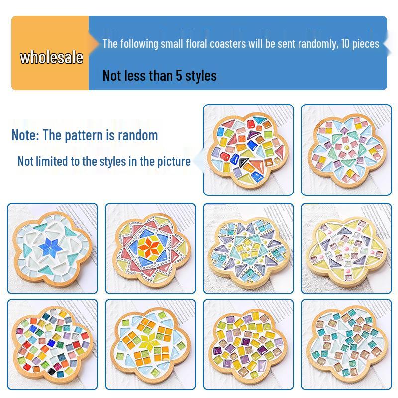 Mosaic Coaster DIY Kit: Handmade Craft Activity for Kids & Parents