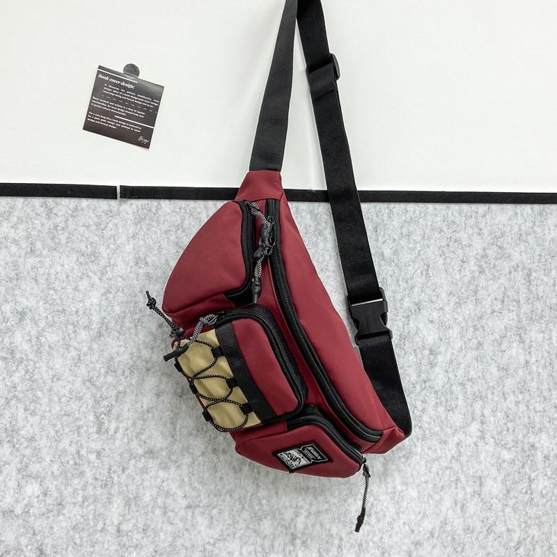 Мужская спортивная сумка, поясная сумка, многофункциональная нагрудная сумка, модная мужская маленькая нагрудная сумка известного бренда, женская корейская версия красный