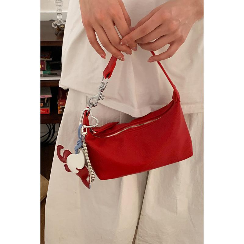 Einfache Litschi-Muster-Achselhöhlen-Kleine Tasche Damen 22 Neue Frühjahrsmode Handtasche Vielseitige Schulter-Umhängetasche