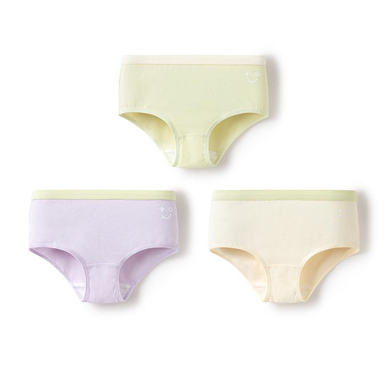 Balabala Girls' Cotton Boxer Shorts - 3-Pack, No-Wedgie, Skin-Friendly, Small to Large Sizes