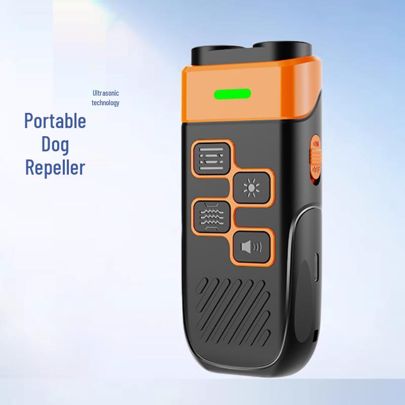 Portable Ultrasonic Anti-Barking Dog Trainer with Customizable Logo Packaging Black