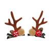 Korean Holiday Hair Accessories: Plush Reindeer Antler and Mushroom Hair Clips