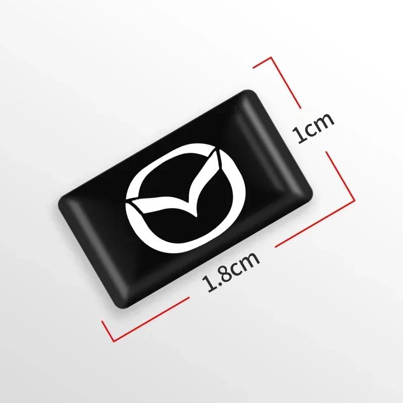 5/10PCS 3D Car Styling Epoxy Emblem Badge Stickers For Mazda 3 6 Atenza Axela Demio CX3 CX5 MP MS RX8 Car Logo Goods Accessories