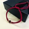 Single-heart lucky stone bracelet, red thread wish bracelet, couple friendship bracelet