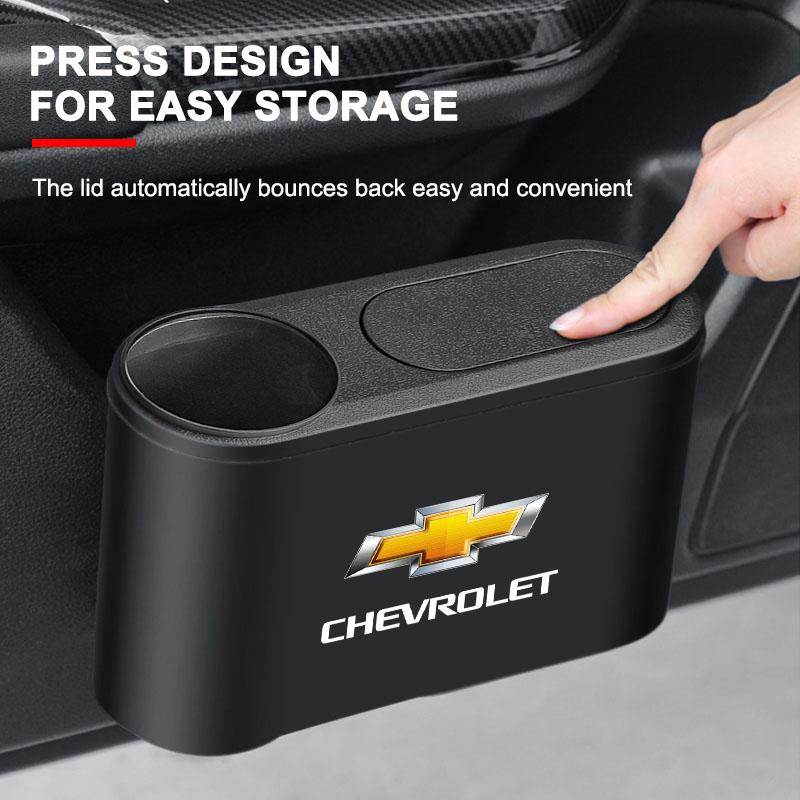 Trash Can Auto Emblem Garbage Box Bin Storage Car Accessories For Chevrolet Cruze Malibu Sail Equinox AVEO Lova RV