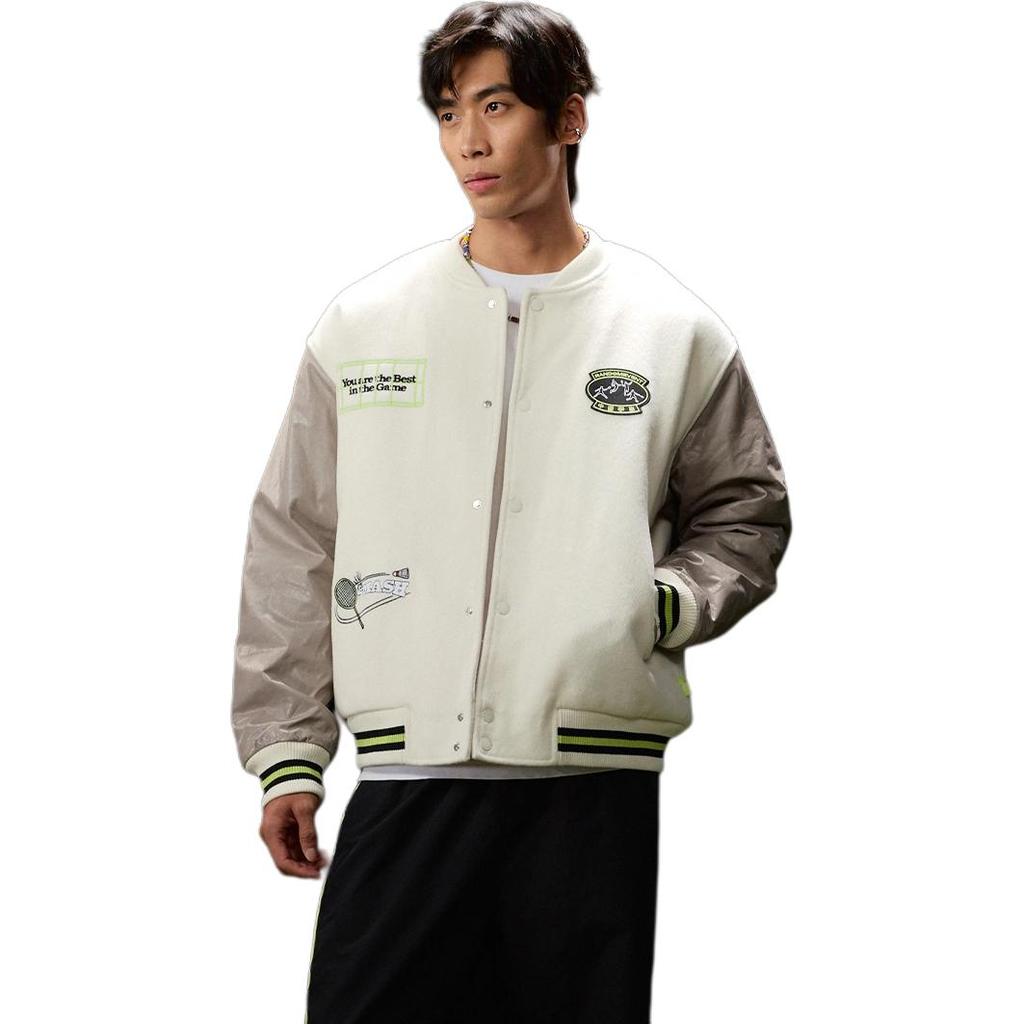 Li Ning Randomevent Collaboration Series Letter Print Color Block Warm Jacket Men Jacket AJMV323-2