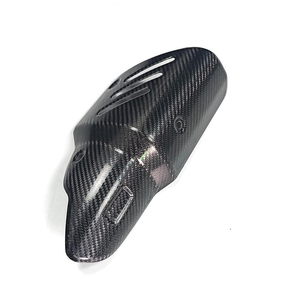 Motorcycle Carbon Fiber Exhaust Heat Shield - Anti-Scald, High-Temperature Resistant Cover.