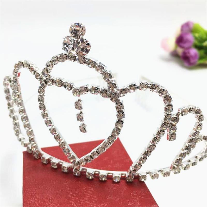 

Корейский стиль Свадебный и детский гребень для волос с короной для фотографии и выступления серебряный