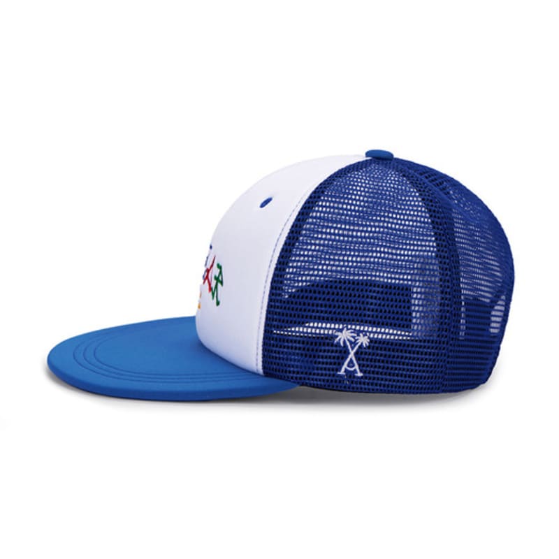 VARZAR Palm Tree Logo Ordinary Mesh Cap Blue