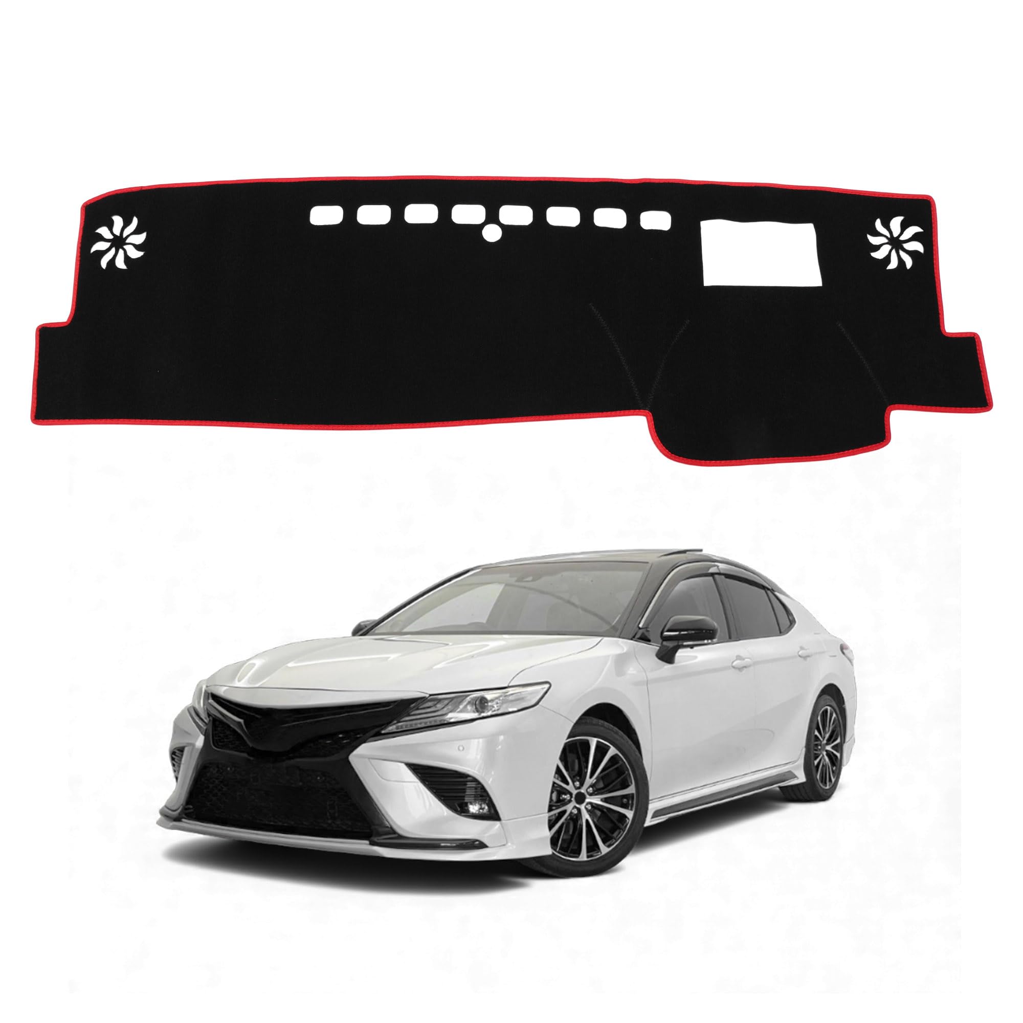 

FUELHOOD Dashboard for Toyota Camry XV70 Series Design Protective Mat Sun Protection Heat Shielding Reduces Reflection Prevents Deterioration Protects