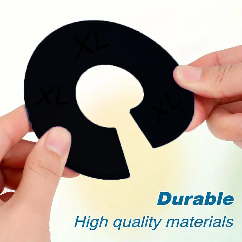 10PCS DIY Clothing Size Dividers Round Hangers Closet Dividers for Clothes Stores or Home Blank Dividers