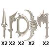 MOC Medieval Building Block Soldier Figure Weapon Accessories Battle Axe Bow Arrow Sword Sheath Shield Assembly Puzzle Brick Toy