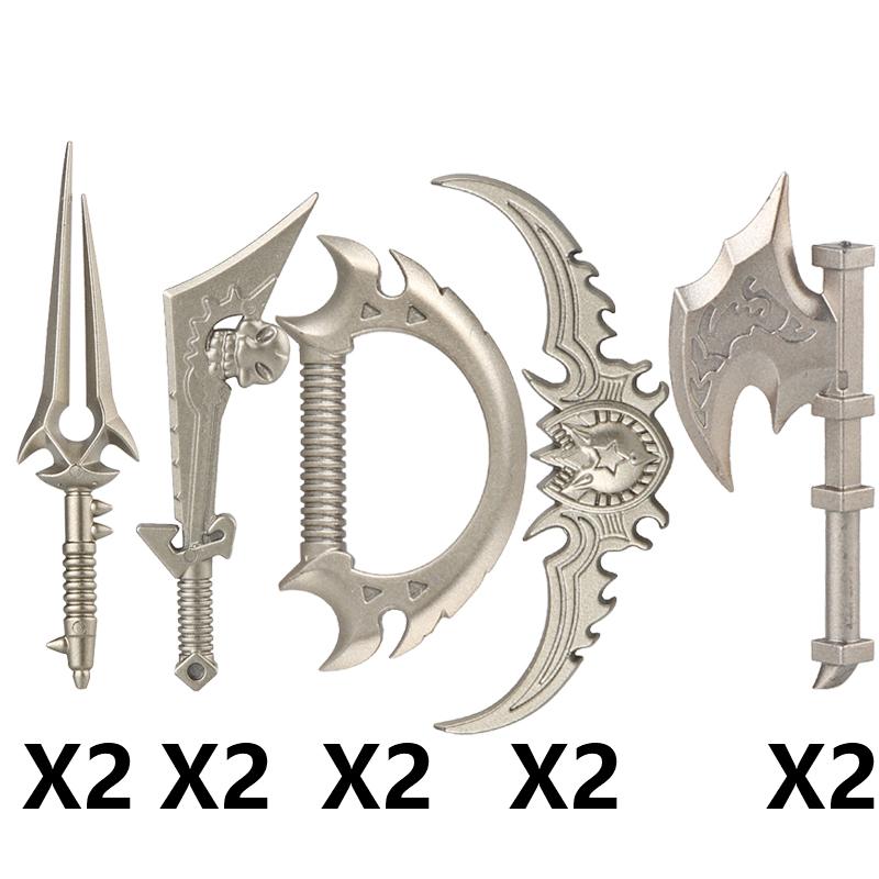 MOC Medieval Building Block Soldier Figure Weapon Accessories Battle Axe Bow Arrow Sword Sheath Shield Assembly Puzzle Brick Toy