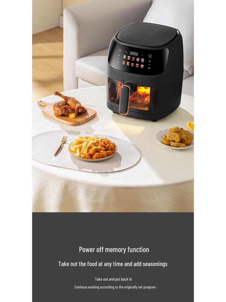 Multifunctional Large-Capacity Electric Air Fryer with Visible Window