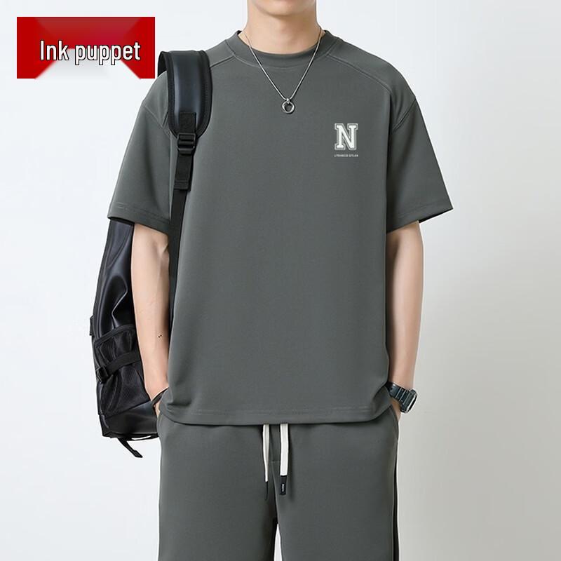 Men s Summer Sports T-shirt & Shorts Set 3XL