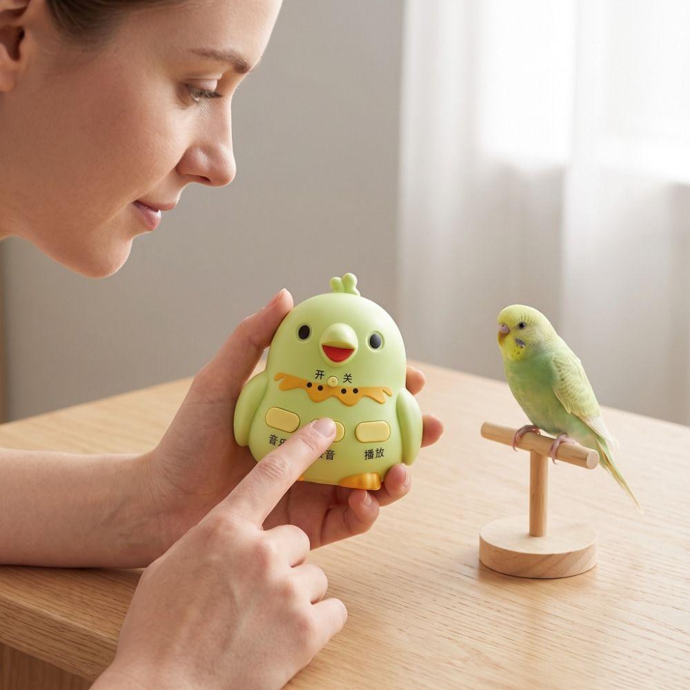 Bird Shape Bird Learning Machine Recording Bird Repeater Backpack Decoration