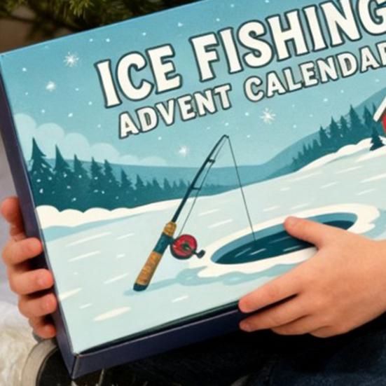 Ice Fishing Advent Calendar 2025 24 Days Ice Fishing Lures Christmas Countdown Calendar Set